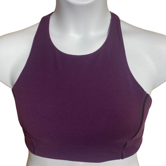 LULULEMON Simply Bare Bra Darkest Magenta (purple) / Black - Size Small / 8 - Picture 5 of 11